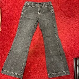 Calvin Klein Mid Rise Wide Leg Jeans Women's Faded
Black Sz. 8 × 32